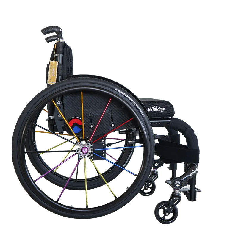 Portable Manual Folded Active Wheelchair on Plane