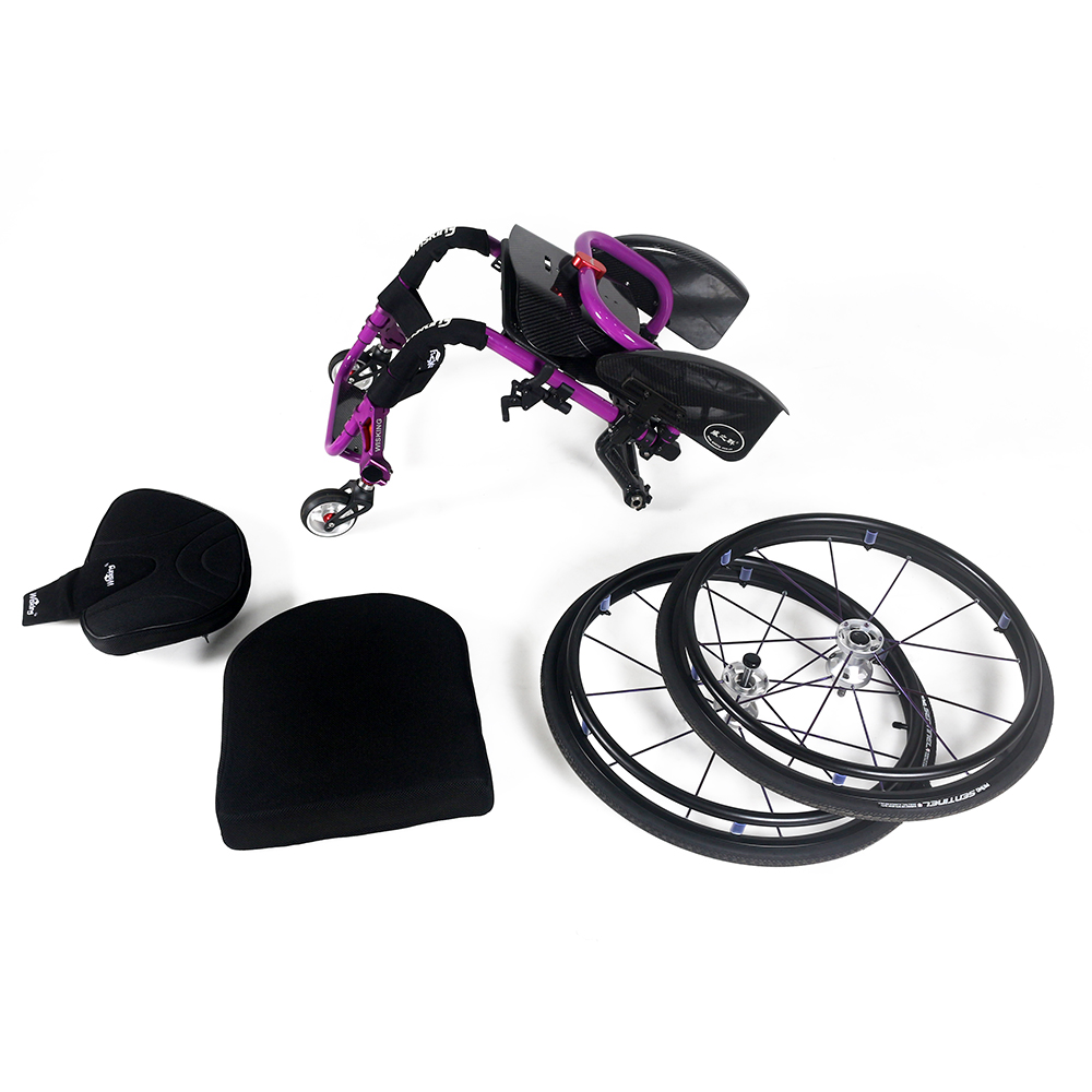 detachable ultralight and high-strength aluminium alloy active wheelchair for handicapped