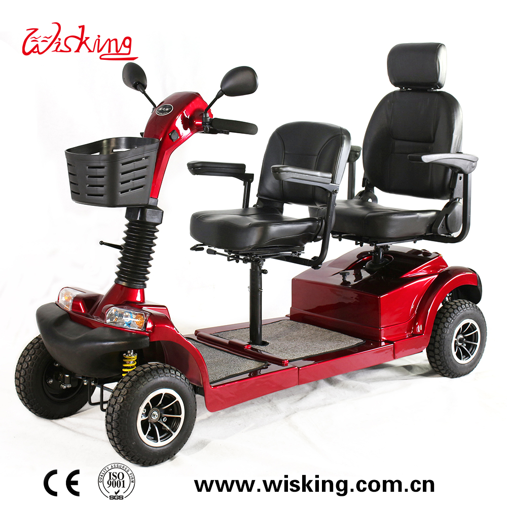 Front and Rear Seats Mobility Scooter with Roof for Elderly