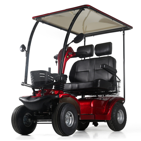 4 large wheel double seat mobility scooter for elderly