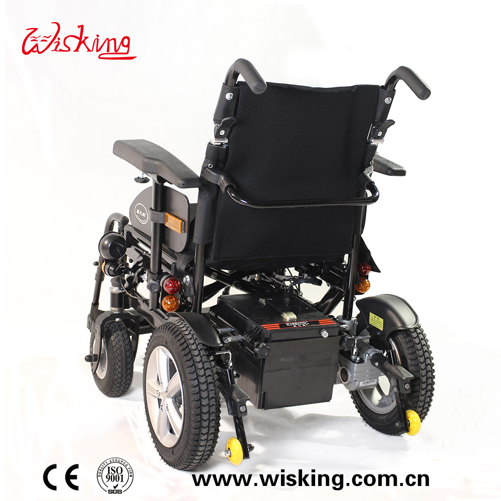WISKING outdoor black power wheelchair with lead acid battery