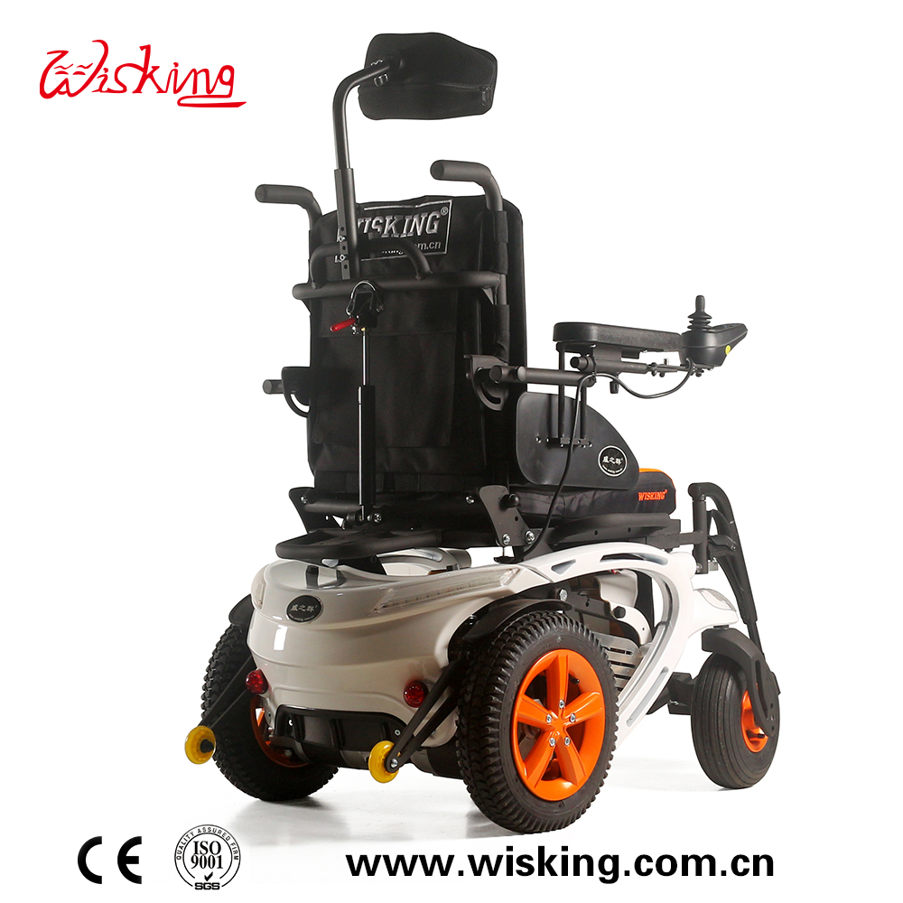 hospital old people height adjustable power wheelchair with wheels foot and head rest