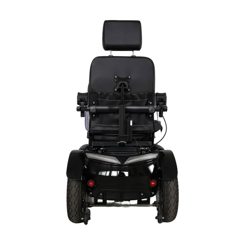 High speed height adjustable mobility scooter with wheels foot and head rest