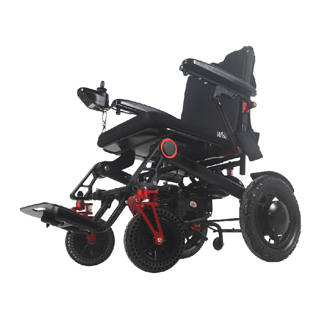 carbon fiber collapsible power wheelchair with lithium battery