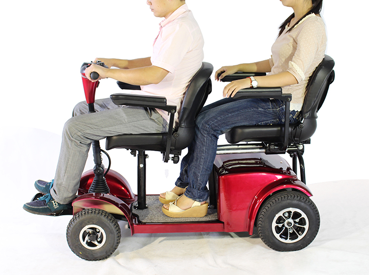4 wheel double seat mobility scooter for elderly