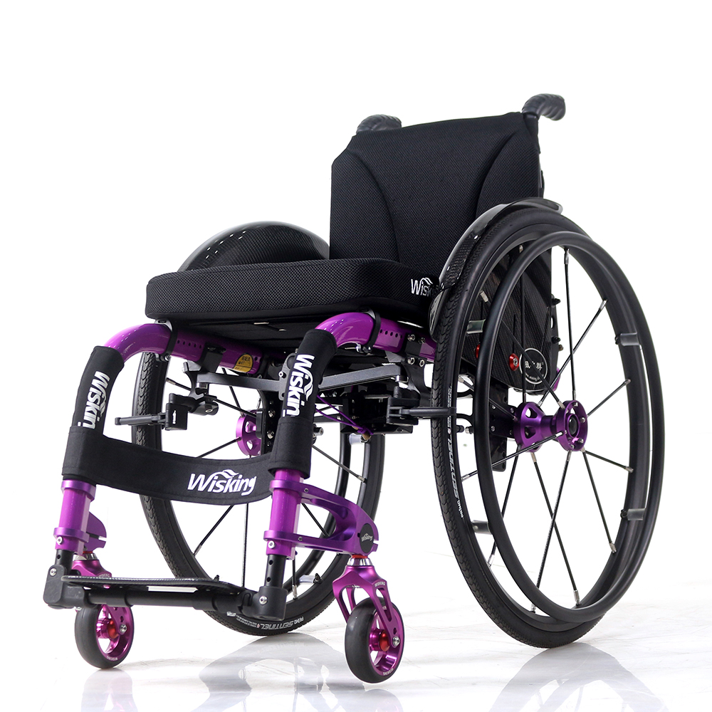 Portable Manual Folded Active Wheelchair on Plane