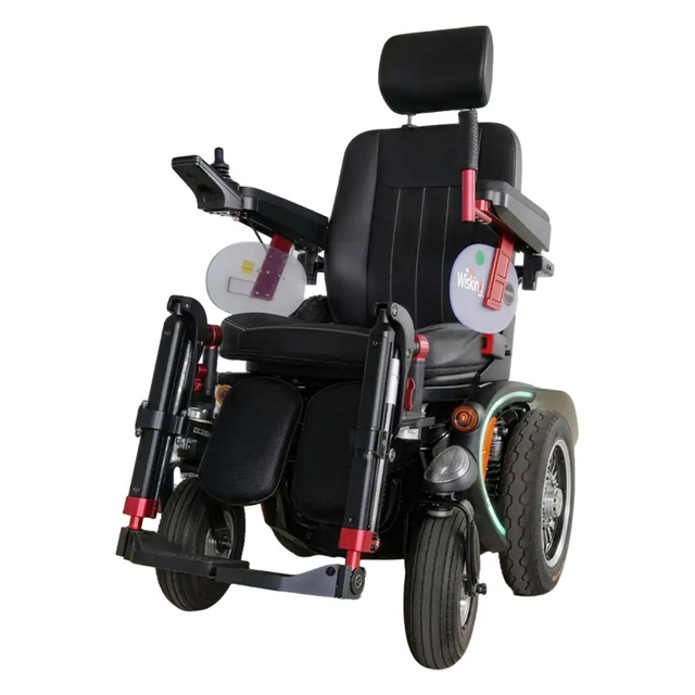 High speed height adjustable mobility scooter with wheels foot and head rest