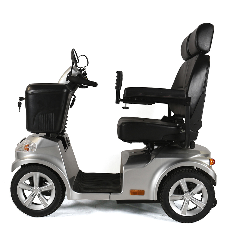 compact mobility scooter with two seats for tall body or two people