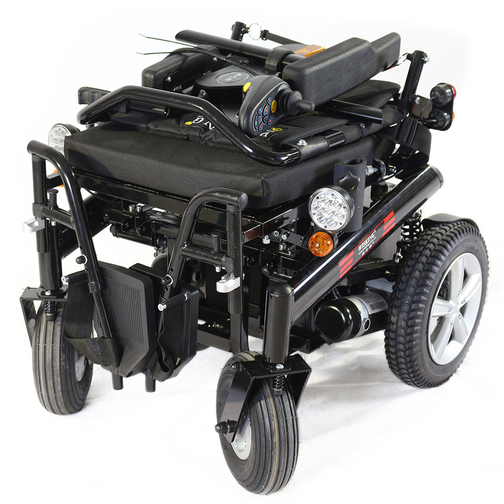 medium power wheelchair with lights controller for heavy body
