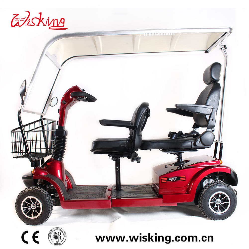 Double Seat 4 Wheel Mobility Scooter for Adults